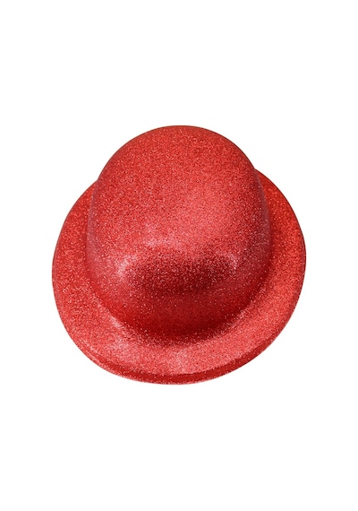 Simli Melon Şapka, 27cm X 7cm X 1 Adet - Kırmızı