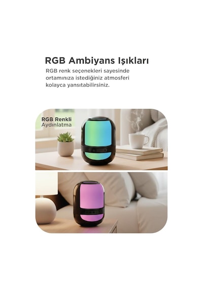 Torima GTS-2149 Bluetooth 5.0 Taşınabilir RGB Işıklı Kablosuz Hoparlör