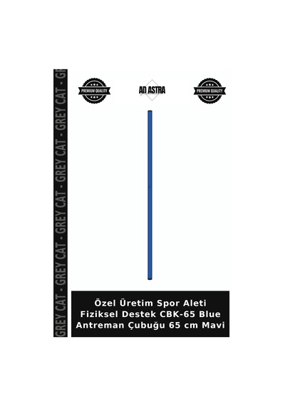 Özel Üretim Spor Aleti Fiziksel Destek Cbk-65 Blue Antreman Çubuğu 65 Cm Mavi