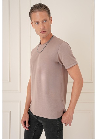 Efor Comfort Fit Bisiklet Yaka Esnek Pamuk Casual Koyu Bej Tişört Ts 885 Bej Efor Comfort Fit Bisiklet Yaka Esnek Pamuk Casual Koyu Bej Tişört Ts 885 Bej
