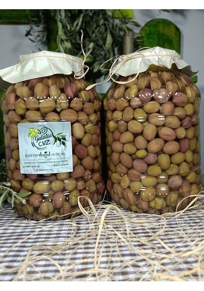 Aydın Yöresi Manzalina Cinsi Sofralık Tatlandırılmış Çizik Zeytin 6 Kg