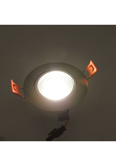 Saten Krom Sıva Altı Spot Cob Led Armatür 5W Trafolu Beyaz