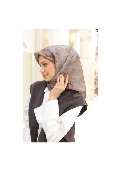 Silk Home Shiny Eşarp 75002-53 Koyu Vizon, Kahverengi