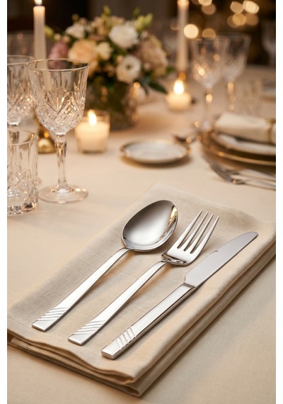 Karat Steel 18 Parça Çatal Kaşık Bıçak Takımı Silver
