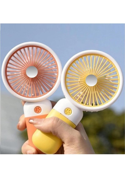 Lexroo Mini Fan Masaüstü Taşınabilir Telefon Stantlı Vantilatör 2 Özellik Bir Arada Taşınabilir