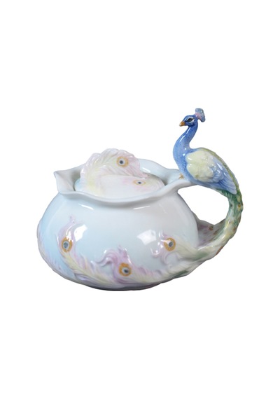 Veronese Biblolar-wise Porselen Tavuskuslu Sekerlık-13 11 11,5 Cm