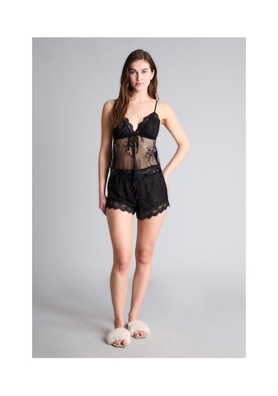 Defacto Dantelli Pijama Takımı Tül Üst Alt H1380AX26SP