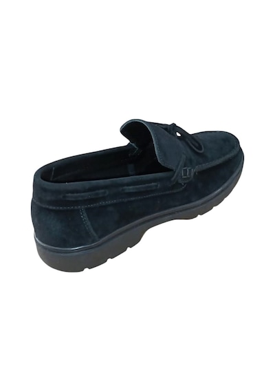 Castle Black 31224 Erkek Deri Casual Ayakkabı Nubuk Siyah Siyah