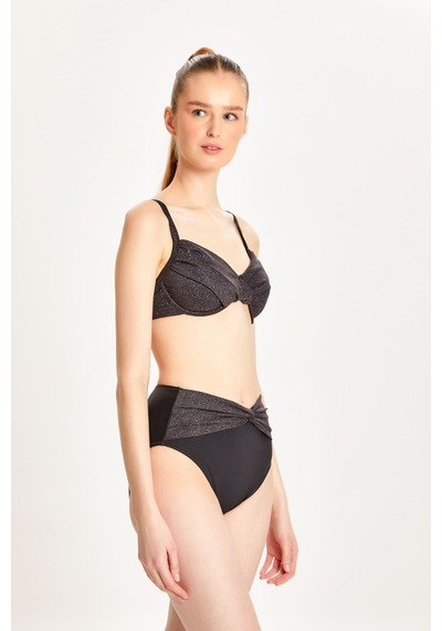 Too Salty Swımwear Kadın Siyah Simli Balenli Toparlayıcı Yüksek Bel Bikini Takımı 24s104st Siyah Too Salty Swımwear Kadın Siyah Simli Balenli Toparlayıcı Yüksek Bel Bikini Takımı 24s104st Siyah