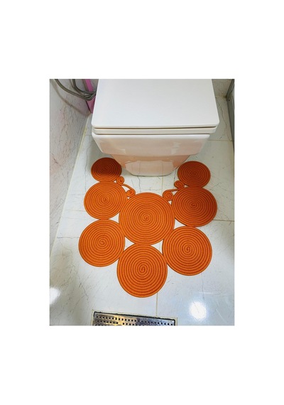 Jüt, Hasır, Paspas, Banyo Paspası, Klozet Önü Paspası, Klozet Paspas, Çift Taraflı Portakal Portakal