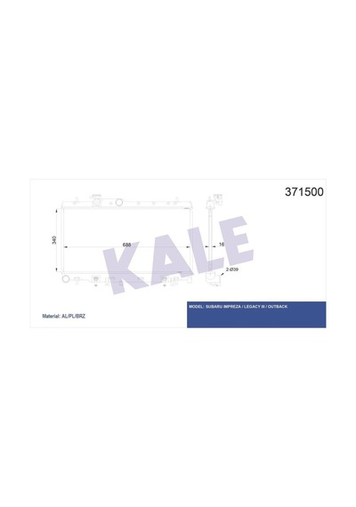 Kale 371500 Radyatör Impreza-Legacy Iii Outback Al-Pl-Brz 340X688 539652808