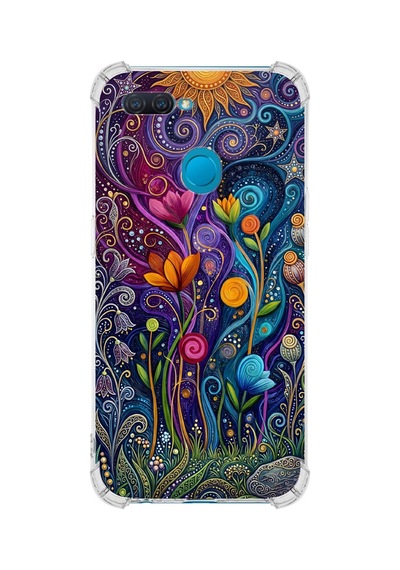 Printify Oppo A12 İle Uyumlu Düşlerin Dansı Serisi Rüyalar Ötesi Tasarımlı Uv Baskılı Köşe Korumalı Antişok Kılıf Şeffaf