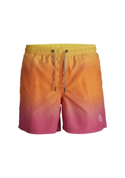 Jack&jones Plus Erkek Ombre Plaj Şortu - Rahat Ve Şık Turuncu