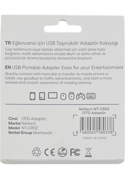 Nettech Nt-cr02 Type-c Ve Lighting Usb Sd Kart Okuyucu - Gri Diğer