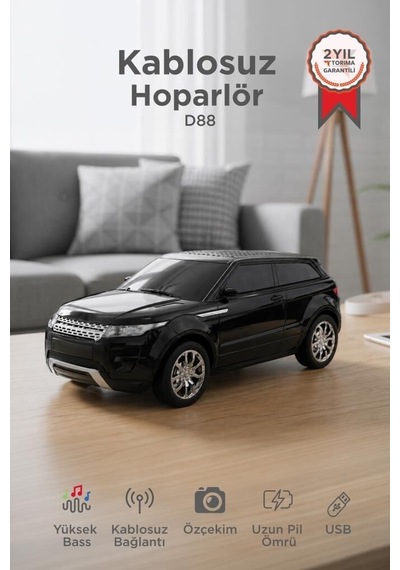 Özel Seri Radyolu Dinle Fotoğraf Çek Eğlence Bluetooth Hoparlör Suv Araba D88 Siyah 16w