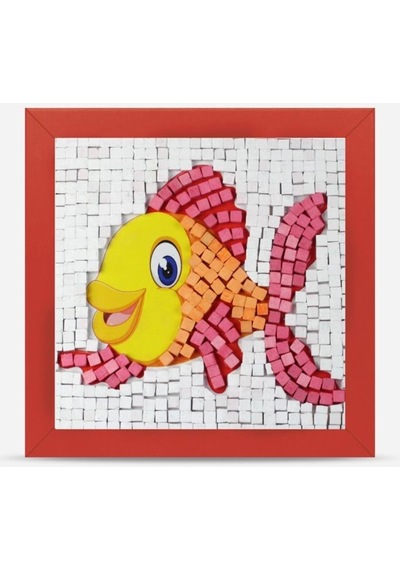 22 I Çocuk Ahşap Çerçeveli Seramik Mozaik Set 20x20 Cm