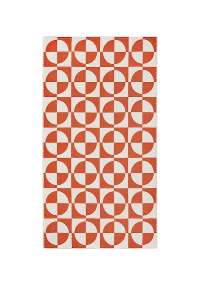 Ikea Publıkvard Halı 80 X 150 Cm Beyaz - Turuncu