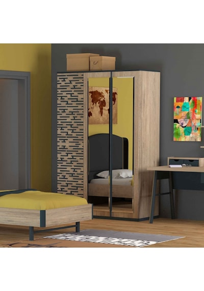 Meltem Kids Active Genç Odası Üç Kapılı Dolap