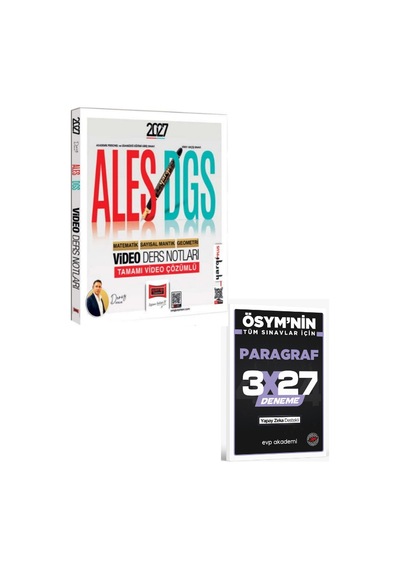 Yargı 2027 Ales Dgs Matematik Sayısal Mantık Geometri Video Ders Notları+ Evp Akademi Paragraf