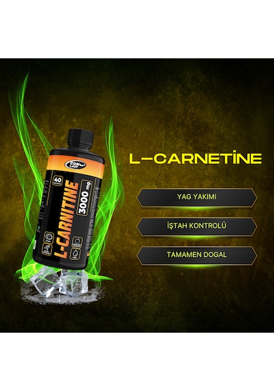 L-carnitine - 1 Lt - Yeşil Elma Aromalı - 3000mg