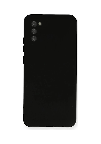 Samsung Galaxy A03s Uyumlu Kılıf Nano İçi Kadife Silikon - Siyah
