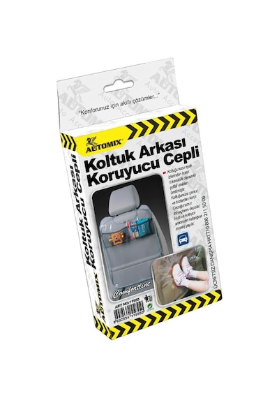Oto Koltuk Koruyucu Organizer Cepli Şeffaf