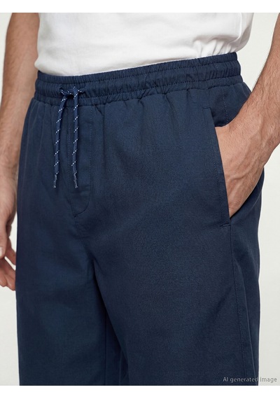 Lcw Swımwear İndigo Diz Altı Boy Erkek Deniz Şortu