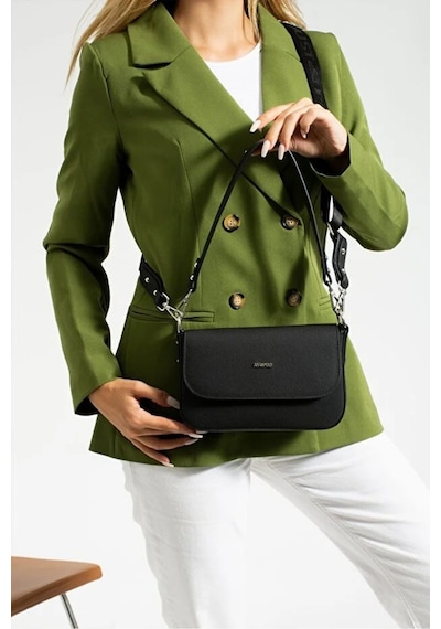 Just Polo Kadın Günlük Kullanıma Uygun Su Geçirmez Şık El Ve Omuz Çantası Shopper Ebat: 23 X 14 Cm Siyah 75295732