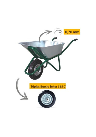 Kanat Pro Galvanizli Demonte El Arabası 0.70 Mm Sac