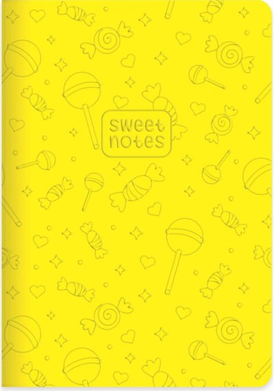 Çizgili Termo Deri Ve Sert Kapak Neon Şeker Defter 14 X 20 Cm - Sarı Sarı