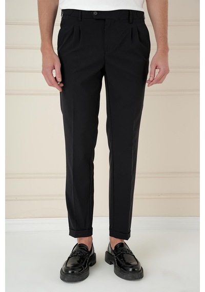 Efor P 1162 Slim Fit Siyah Klasik Pantolon Siyah