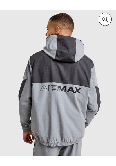Nike Air Max Kapüşonlu Dokuma Erkek Ceket-sportxstore Gri