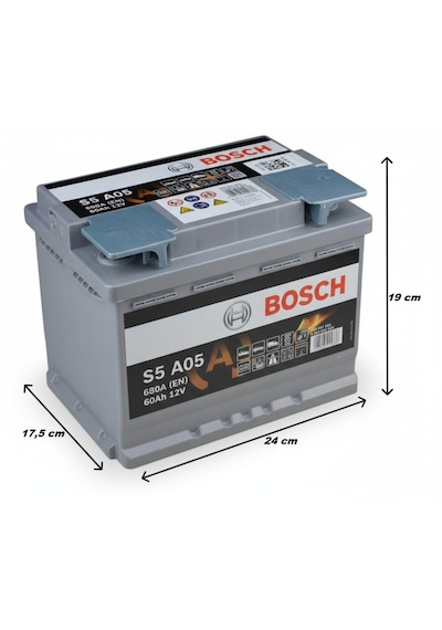 Bosch S5 A05 Agm 12 V 60 Ah 680 Cca Akü