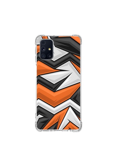 Samsung Galaxy Uyumlu M31s Köşe Korumalı Antişok Kapak Grafiti Tasarımlı Şeffaf Kılıf