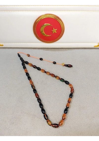 Ateş Kehribar Tesbih Usta Yapımı Sistemli