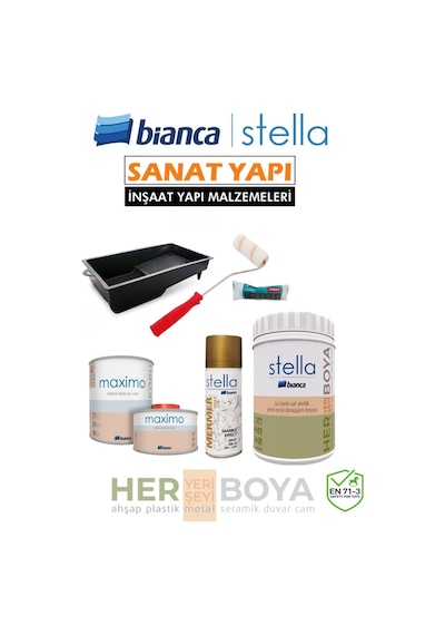 Stella Yeni Set Altınmermer Efektli 1lt Diğer