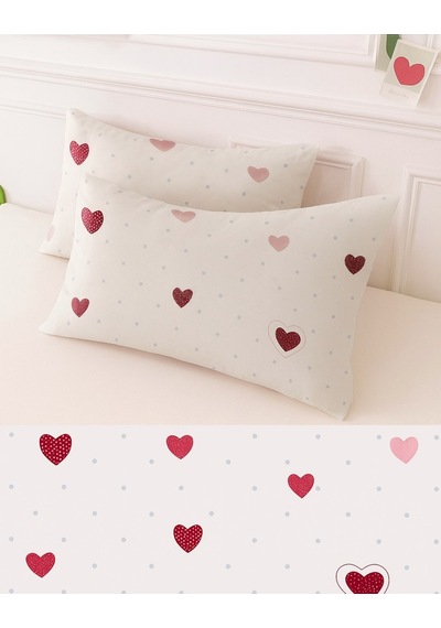 Lionas Desenli Pamuklu Kalpli Desen Yastık Kılıfı 2 Adet 50 X 70 Cm Bordo