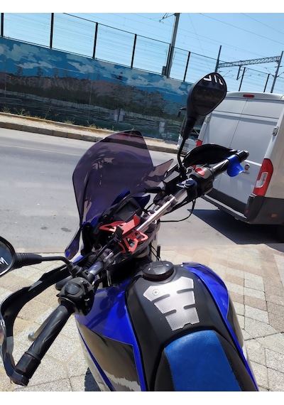 Yamaha Xt660R Xt 660R Uzun Ön Cam Koyu Füme Zeus 42cm 4mm