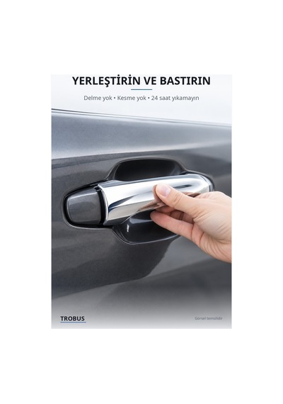 Dacia Lodgy 2013 Ve Sonrası Uyumlu Krom Kapı Kolu Kaplaması 4 Kapı Paslanmaz Çelik