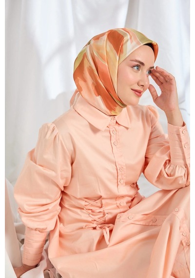 Silk Home %100 Twill İpek Eşarp S545 Yavruağzı