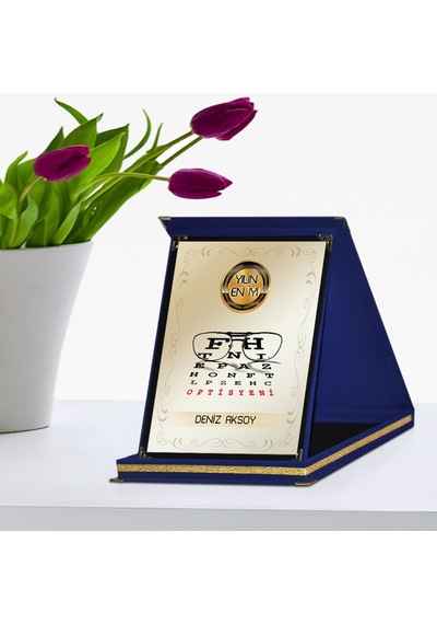 Kişiye Özel Yılın En İyi Optisyeni Lacivert Plaket Ödülü - 1