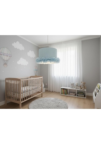 Tütü Bebe Mavisi Çocuk Sarkıt Avize Açık Mavi