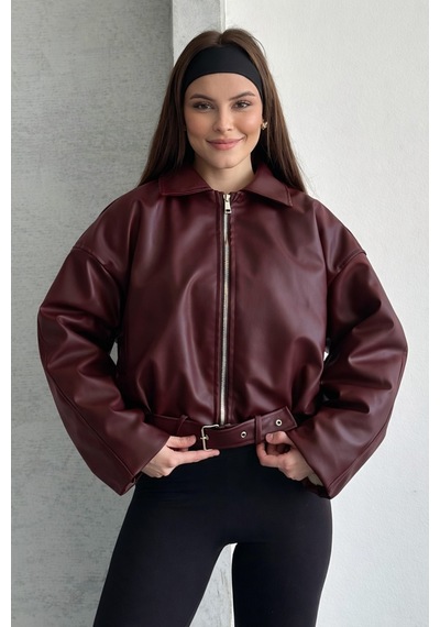 Genel Markalar Kadın Bordo İçi Peluş Astarlı Suni Deri Ceket Kemer Detaylı Kürklü Oversize Kısa Mont Bordo1234 Bordo1234 Genel Markalar Kadın Bordo İçi Peluş Astarlı Suni Deri Ceket Kemer Detaylı Kürklü Oversize Kısa Mont Bordo1234 Bordo1234