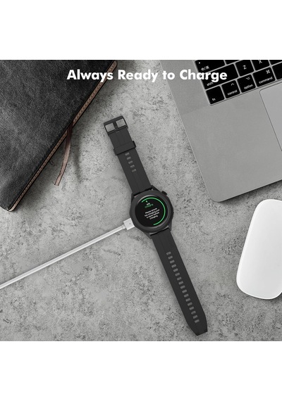 Caseonn Honor Magic Watch 2 42mm Manyetik Usb Hızlı Şarj Kablosu Beyaz