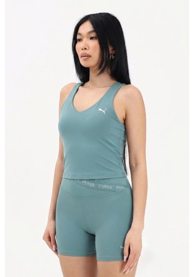 Puma W Puma Strong Tank Baltic Sea Blue Mavi Kadın T-shirt