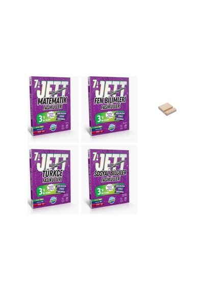 7. Sınıf Jett Matematik Fen Bilimleri Türkçe Ve Sosyal Bilgiler Fasikülleri 4lü Set