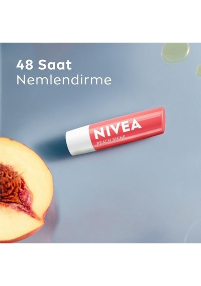 Tr Şeftali Dudak Bakım Kremi 4,8 Gr, 24 Saat Nemlendirici, Doğal Yağlar, Gün Boyu Dudak Bakımı, Şeftali Kokusu,
