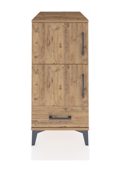 Kronos Komodin 4 Raflı Tek Çekmeceli Tek Kapaklı 44x59x96 Çam-çam Atlas Çam