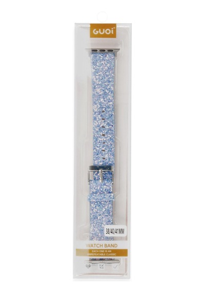 Watch 38mm Starry Taşlı Kordon - Turkuaz Ahşap