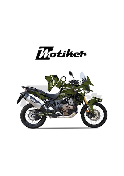Honda Afrıca Twın Crf 1000l 2015-2019 Adventure Camouflage Parçalı Kaplama Haki Yeşil Siyah